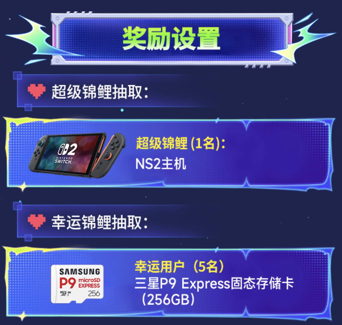 投票大赛进入白热化!三星存储卡送你Switch2