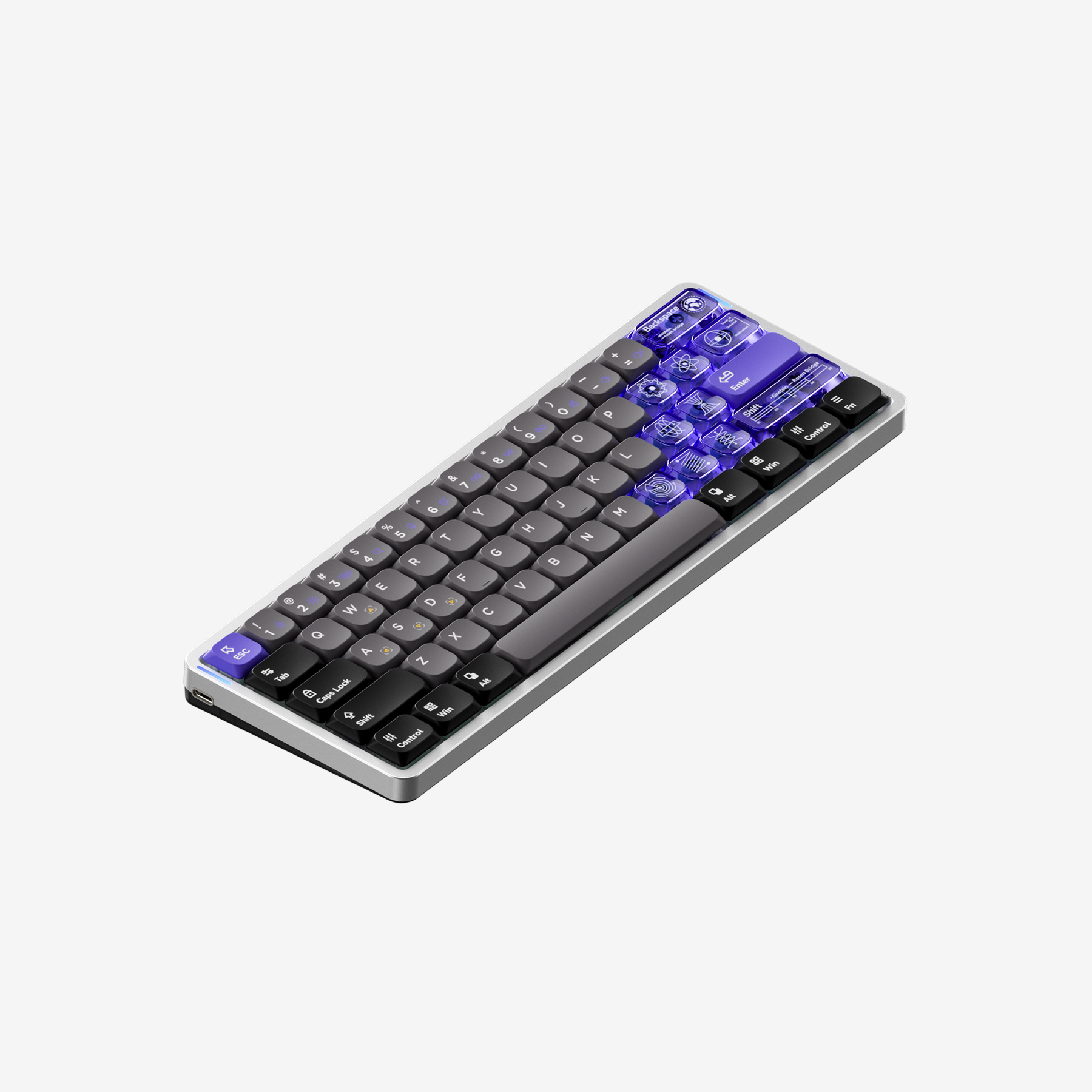 NuPhy Air60 HE 磁玉mini轴 太空银 61键 机械键盘