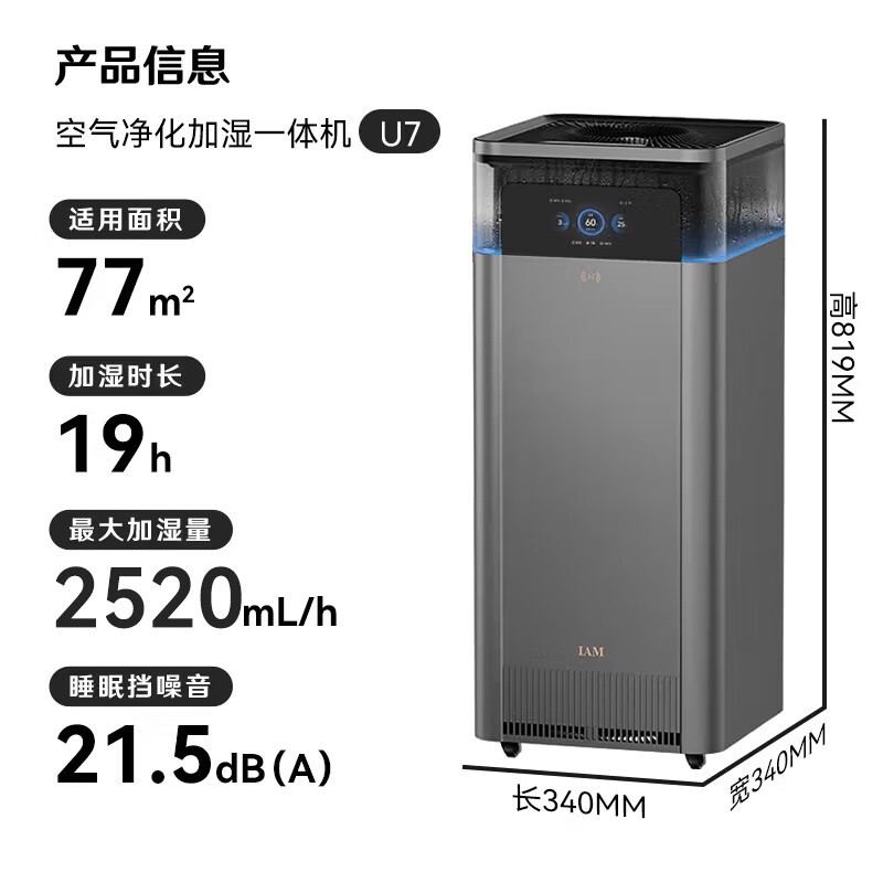 鸿蒙智选IAM净润大师U7