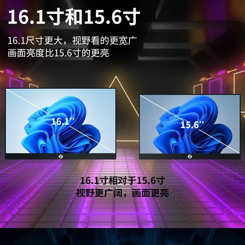 艾冠16英寸便携显示器京东特惠低至1068元