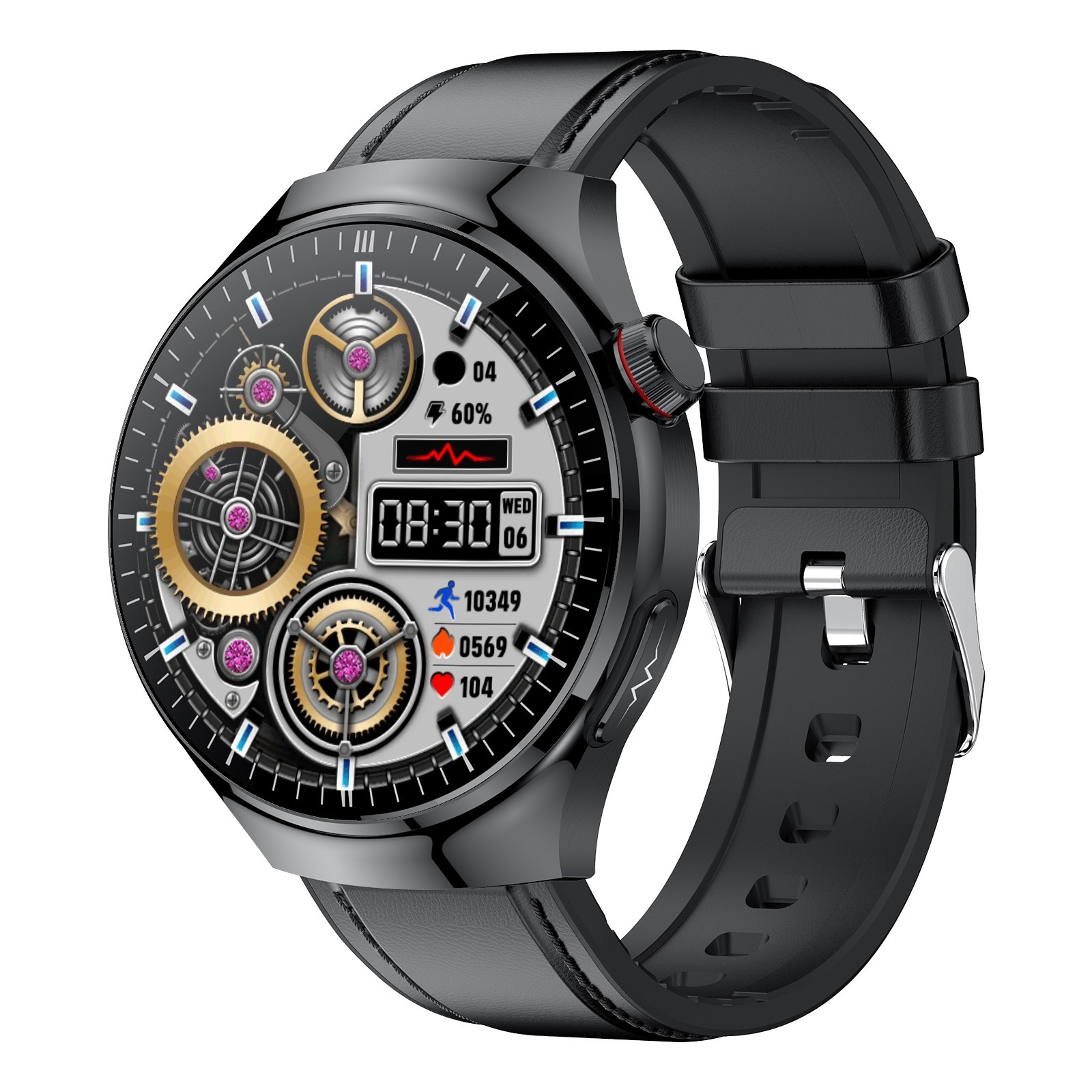 智能手表高精度健康监测真皮表带限时优惠