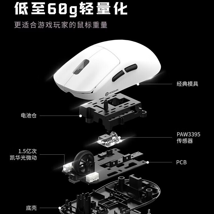 黑峡谷H9无线鼠标,京东直降百元!