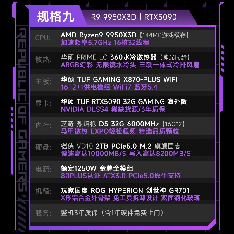 华硕创世神ROG全家桶直降3000