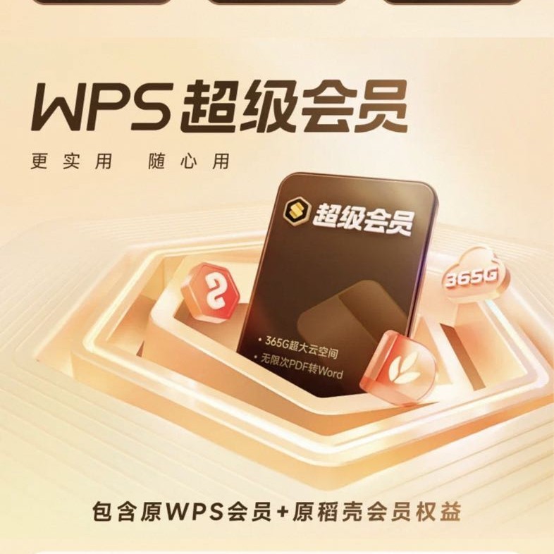 金山软件 超级会员金山软件软件会员年卡