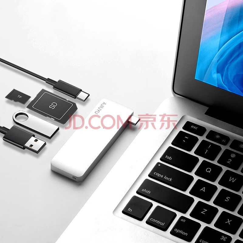 AJIUYU Type-c扩展器适用于联想笔记本拓展HDMI转换器Thinkpad电脑USB转接头VGA多口合一分线器 直插式 Type-c拓展坞USB3.0+读卡器PD Thinkpad X1 ca