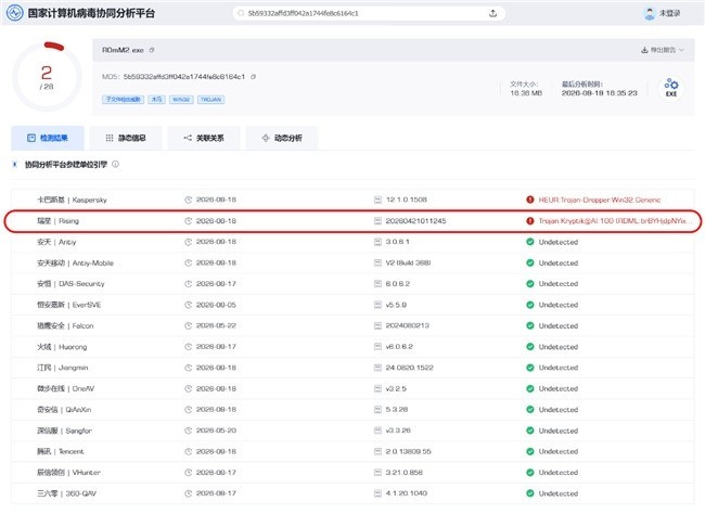 银狐木马接连变招：国内仅一家能明确检出