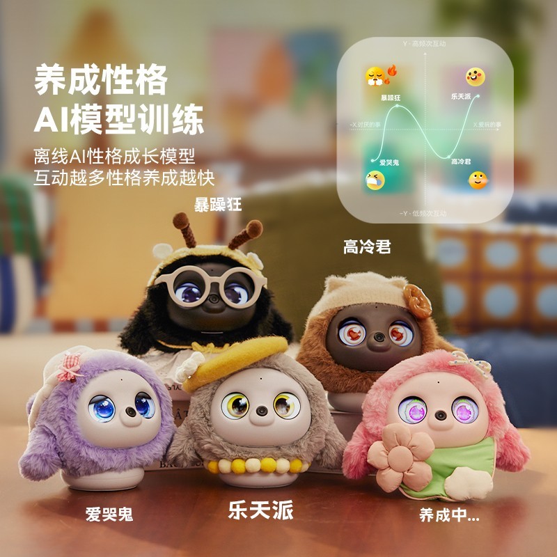 ropet AI宠物机器人PLUS礼盒版 养成系情感陪伴机器人 AI智能机器人 电子宠物 儿童礼物 玩具礼盒