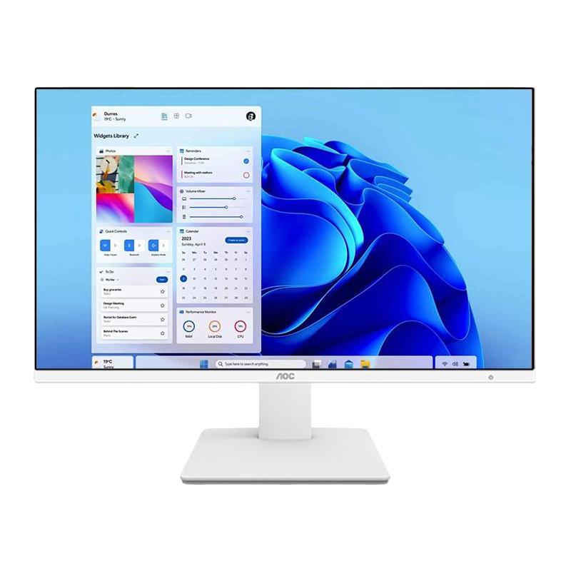 AOC 品牌27英寸一体机电脑家用办公用台式机网课学习前台大屏一体式整机白色N95/16G/512G大师925系列926同款