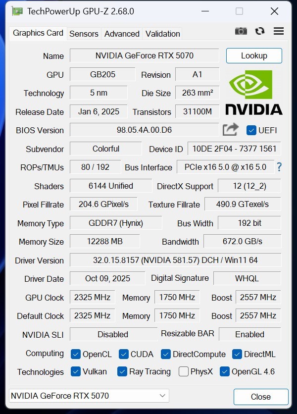 iGame RTX 5070 Ultra Z背插显卡评测 无线美学新范式