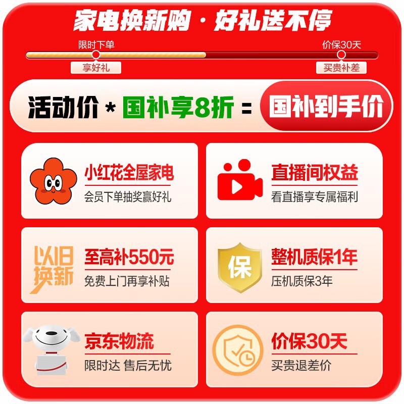 Haier165升省电冰箱975元