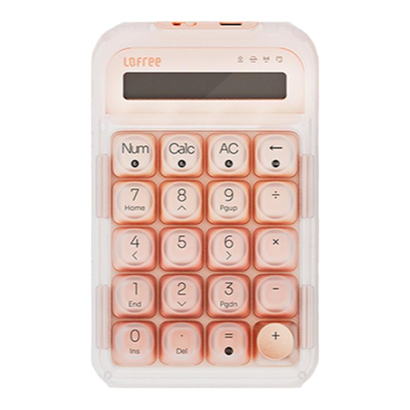 洛斐 无线机械 蓝牙键盘  粉底液三模数字小键盘 粉底轴