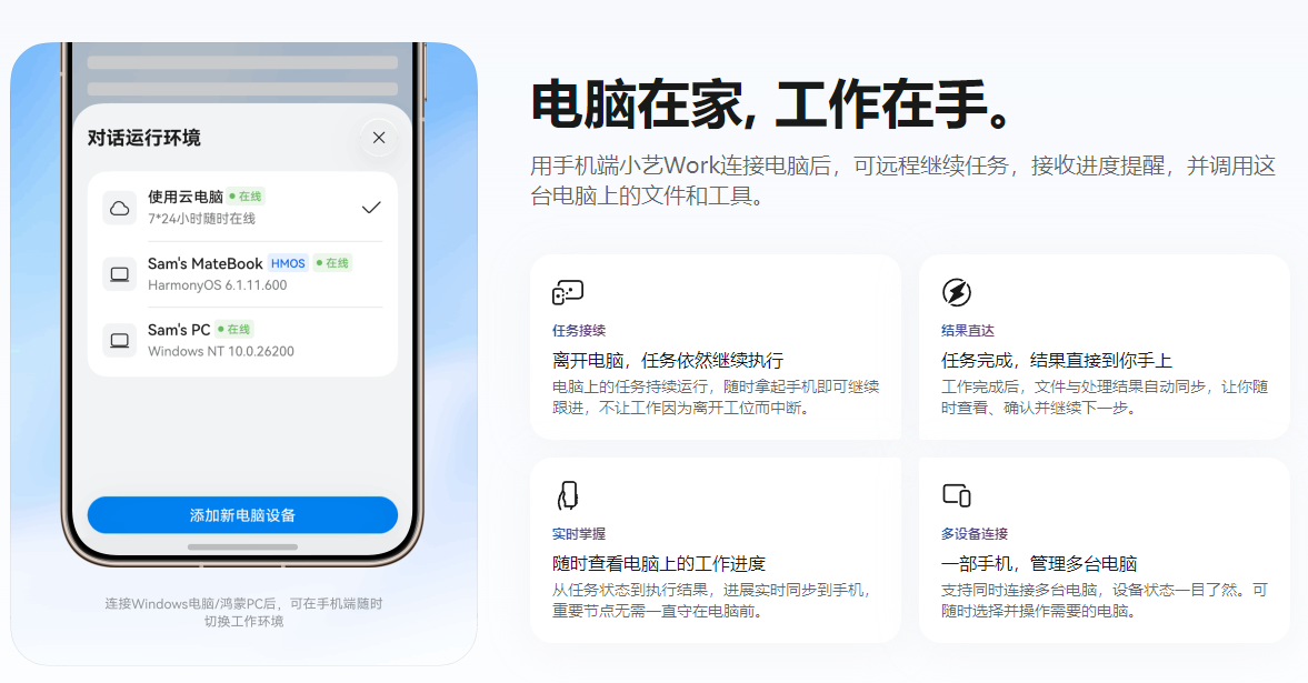轻松工作,就用小艺Work!覆盖全端,让AI真正把工作办成