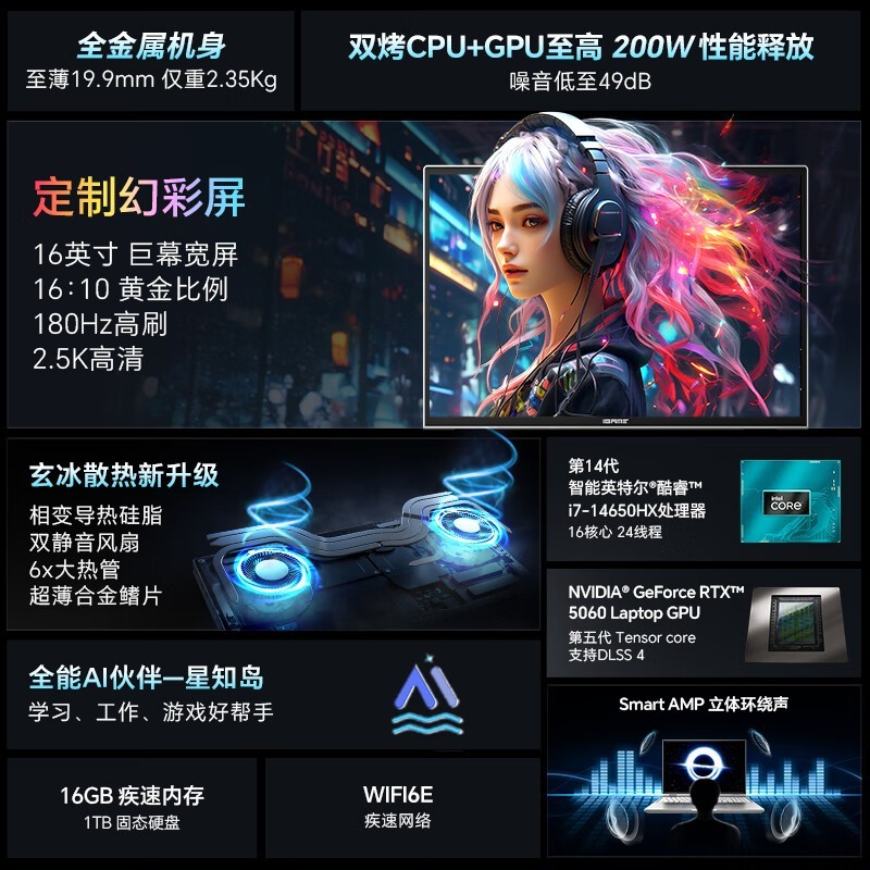 七彩虹iGame M16悦享版游戏本5999元