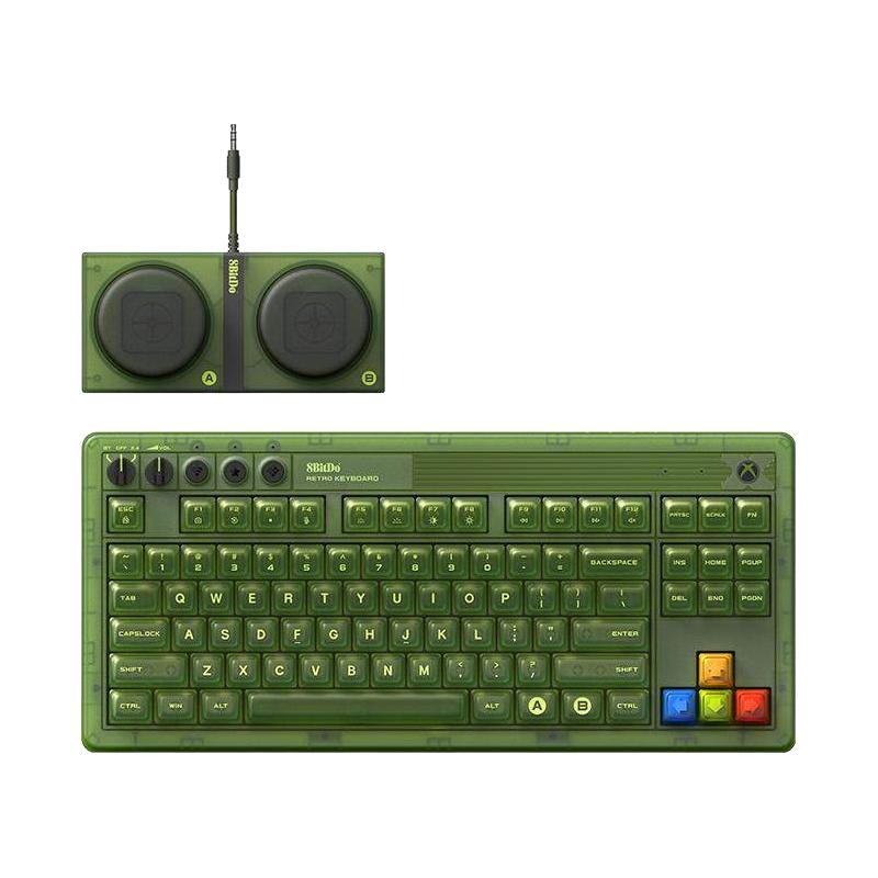 八位堂 Retro87机械键盘Xbox版复古RGB灯效绿透键鼠标套装微软联名