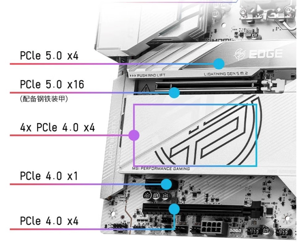 双十一装机王牌,微星MPG Z890 EDGE TI WIFI刀锋钛主板直降300元
