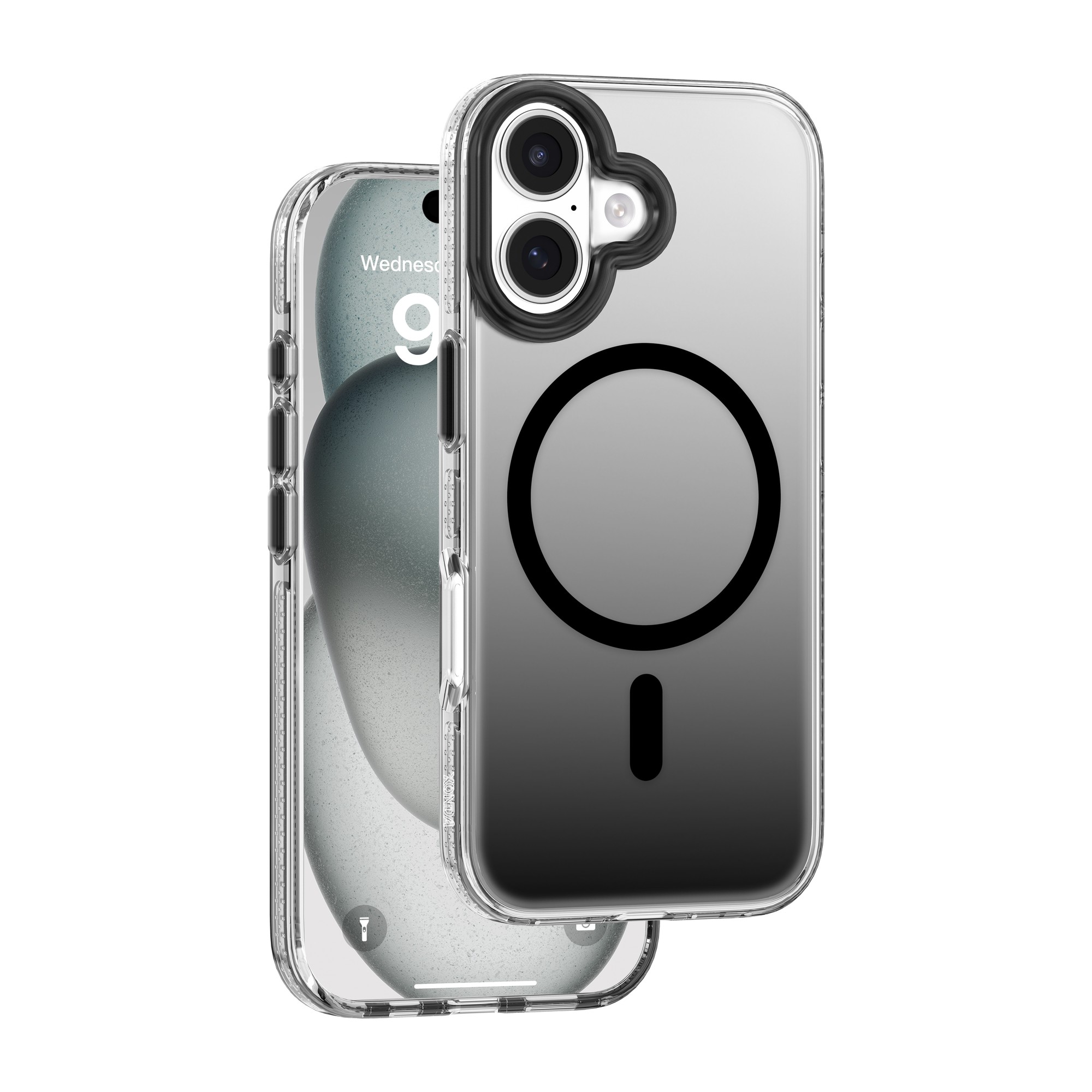 mutural 适用苹果iPhone17ProMax手机壳渐变磨砂透明MagSafe磁吸17pro独立按键防摔手机壳