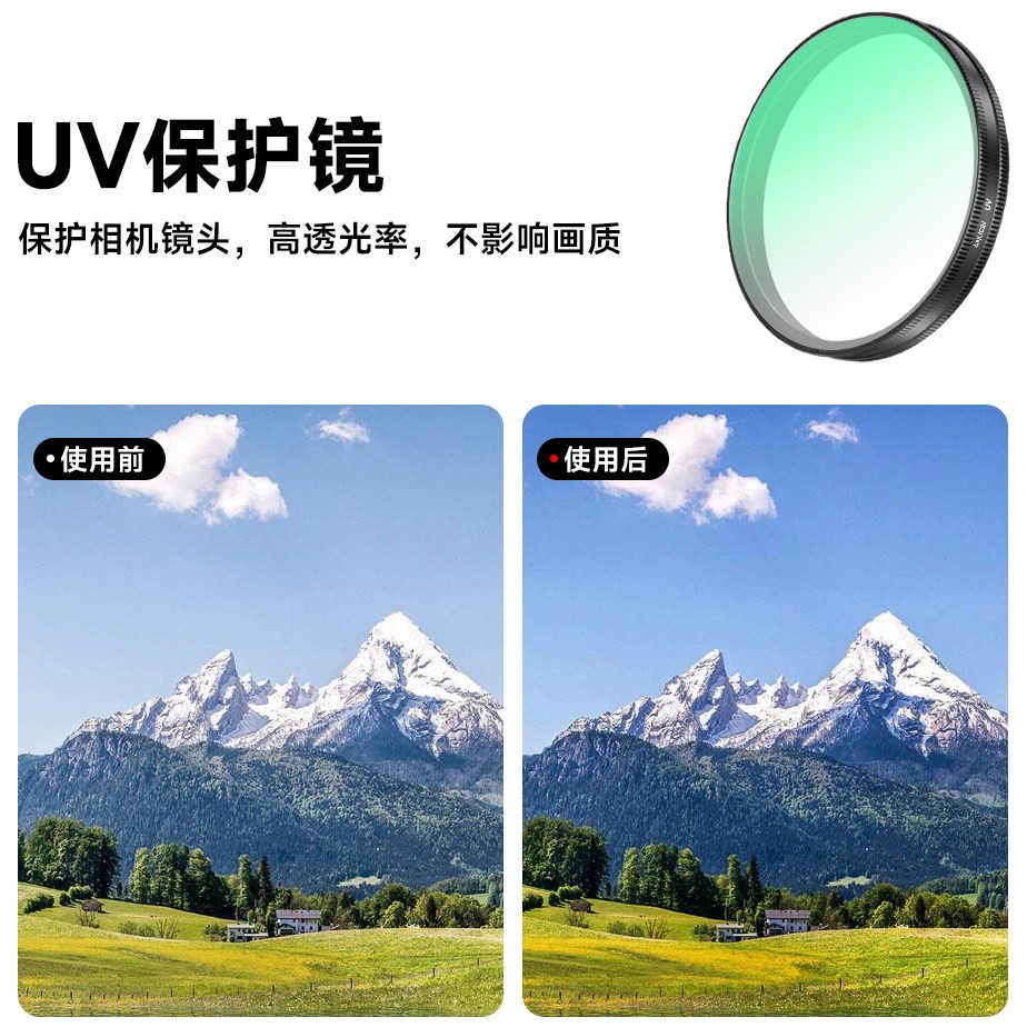 安力橙适用大疆Action6滤镜DJI action5PRO/4黑柔滤镜CPL偏振镜可调ND4-32减光镜UV保护镜抗光害运动相机配件