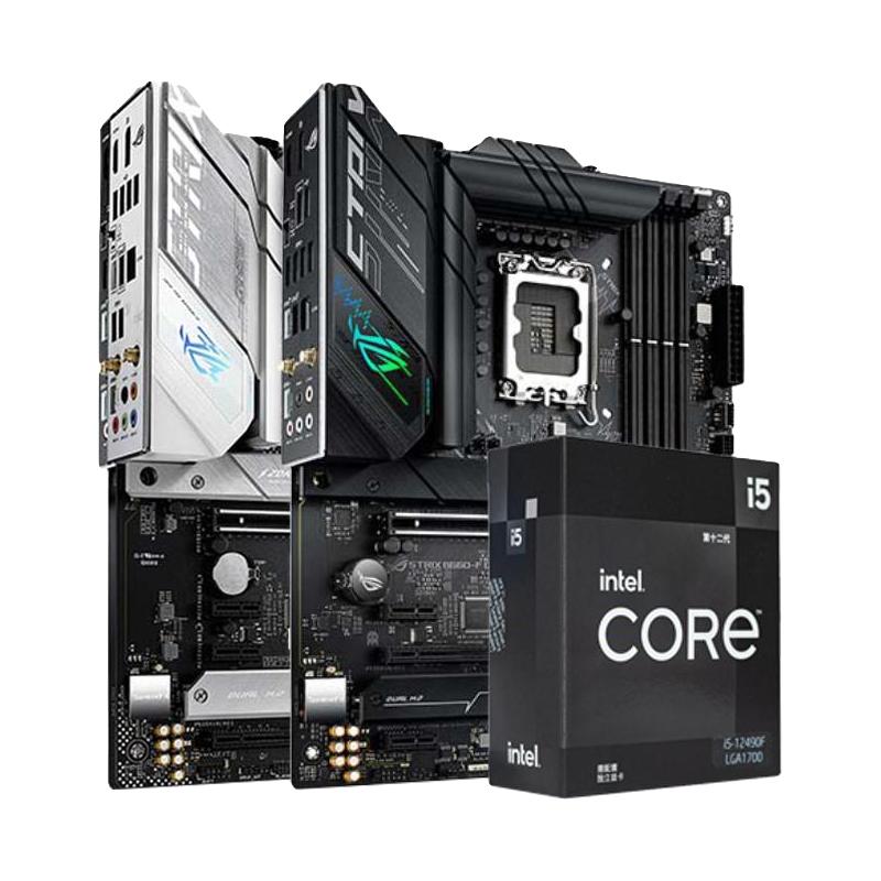 华硕 intel i5 13490f/12490f/14490f/13600kf搭华硕B760主板cpu套装