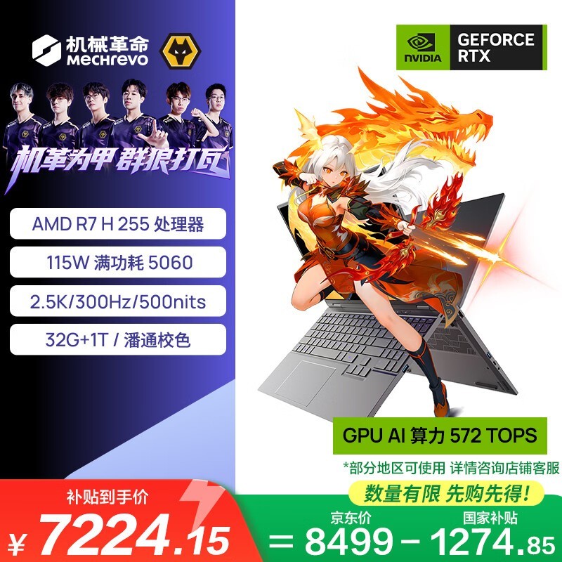 机械革命翼龙15 Pro 优惠价7188元