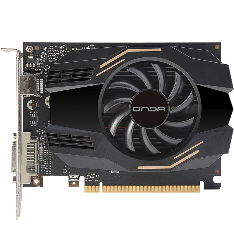 昂达 GT1030 2G典范单风扇短卡台式机电脑网游LOL游戏高清独立显卡