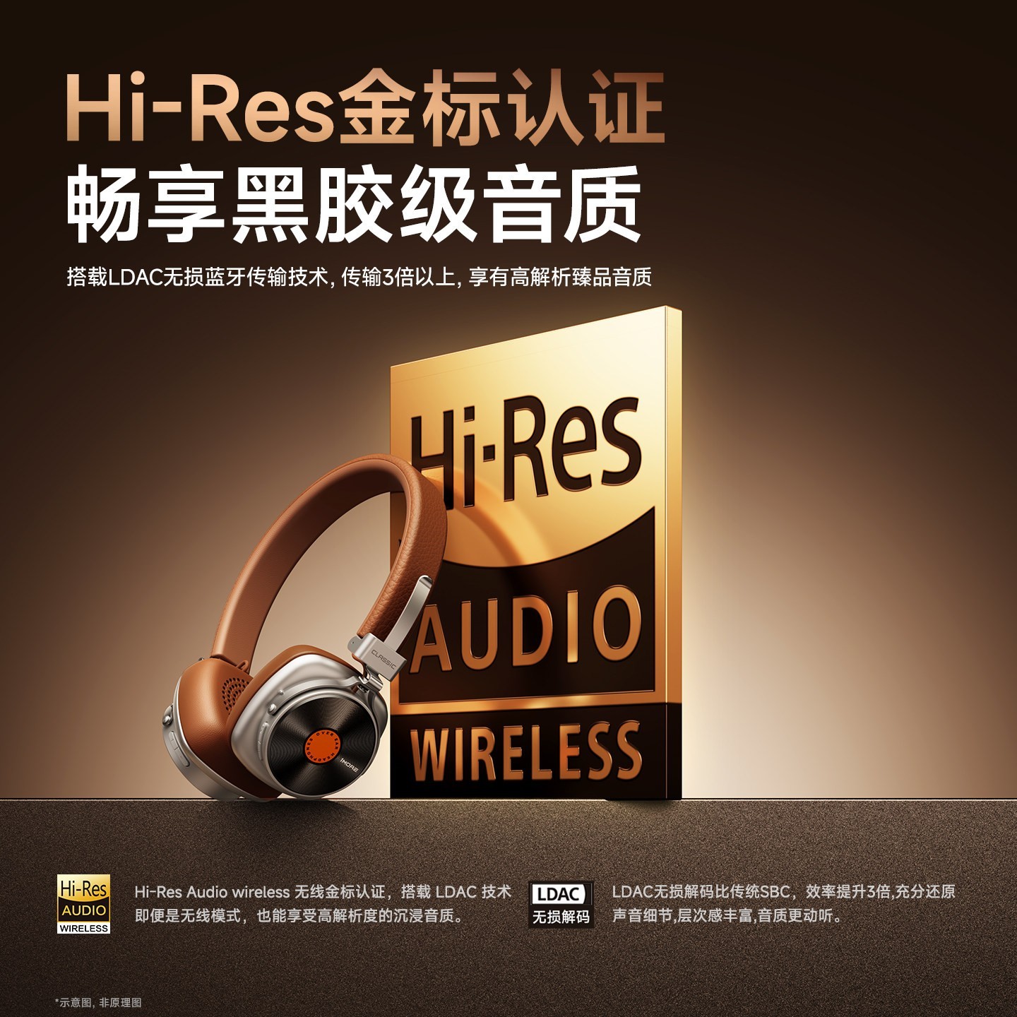 万魔 HQ36 黑胶复古头戴耳机