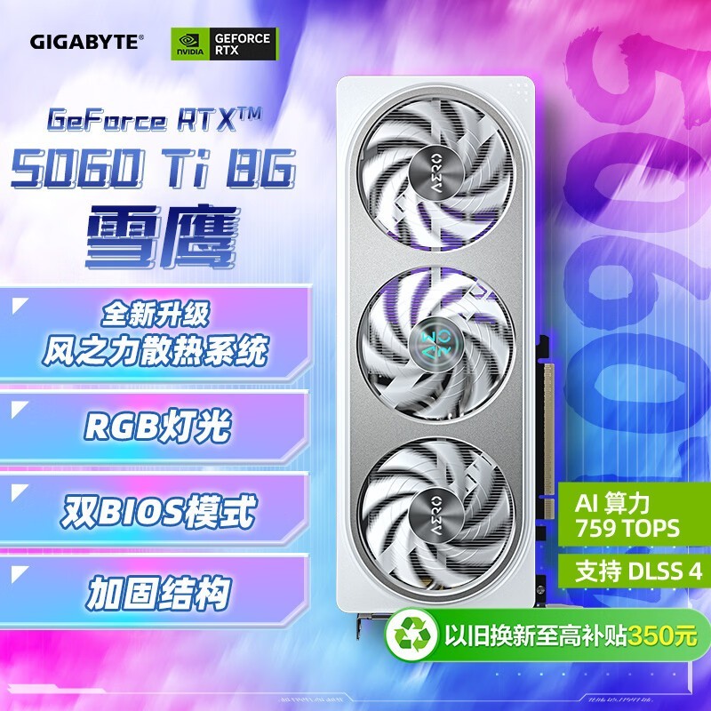 京东热卖技嘉5060Ti 8G显卡,至元低至3118元