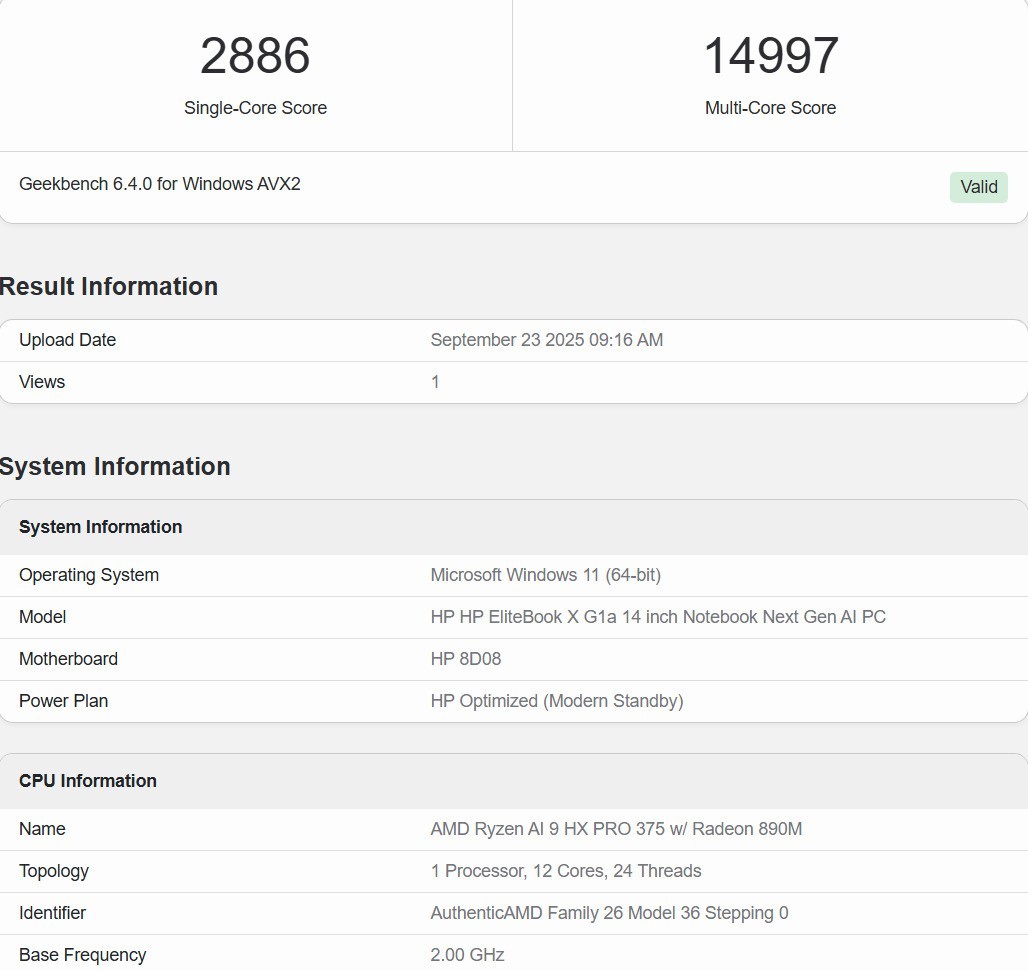 AMD锐龙AI 9 HX PRO 375评测:超高能效 轻薄本绝配