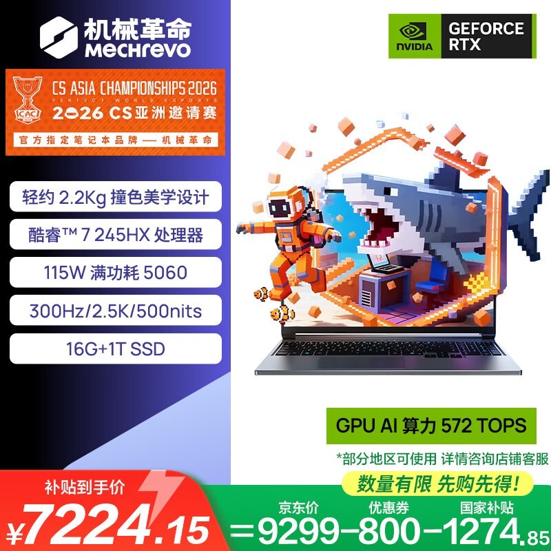 机械革命极光X潮玩版游戏本