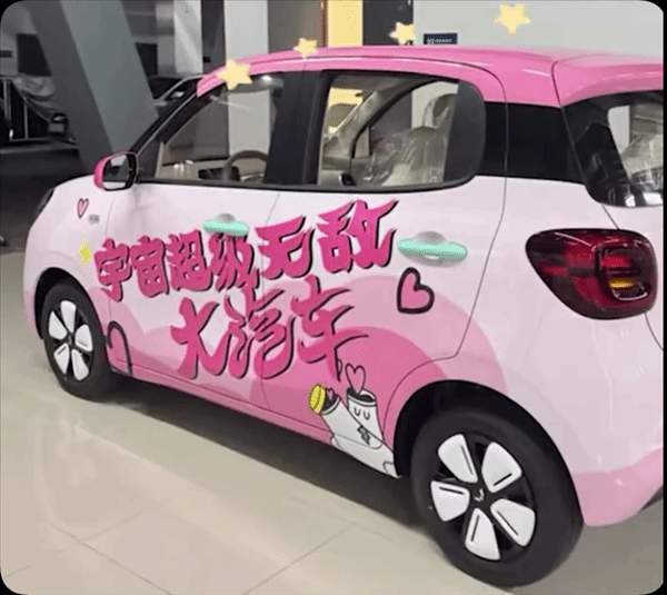 王源粉丝中奖获粉红汽车,一月考驾照喜提宇宙超级无敌大汽车