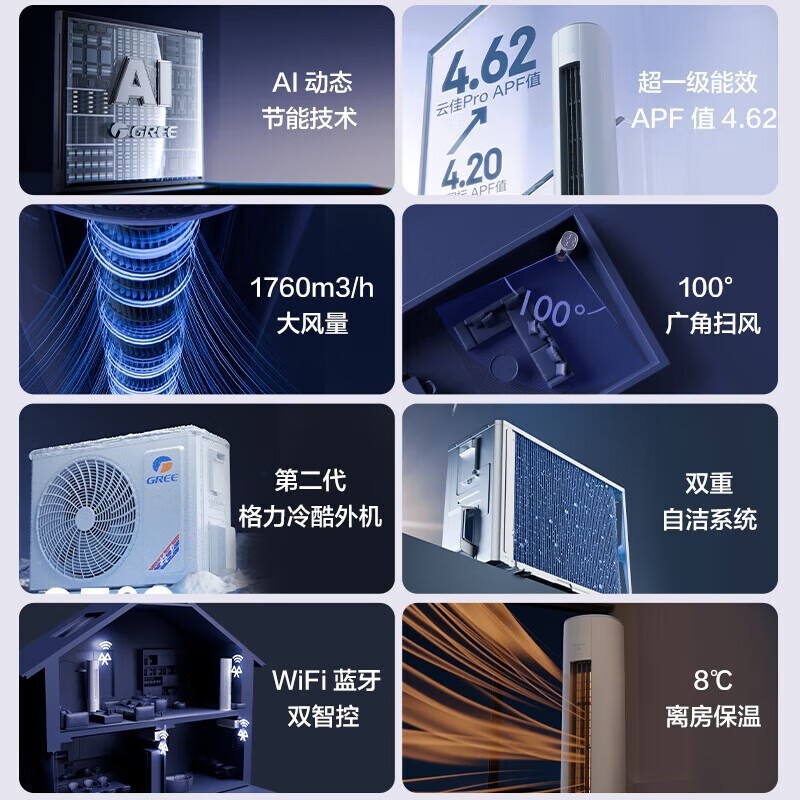 格力云锦Pro 3匹柜机8749元