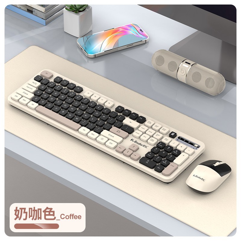 蝰蛇 WK500无线键盘鼠标套装台式电脑通用男女生办公静音智能省电