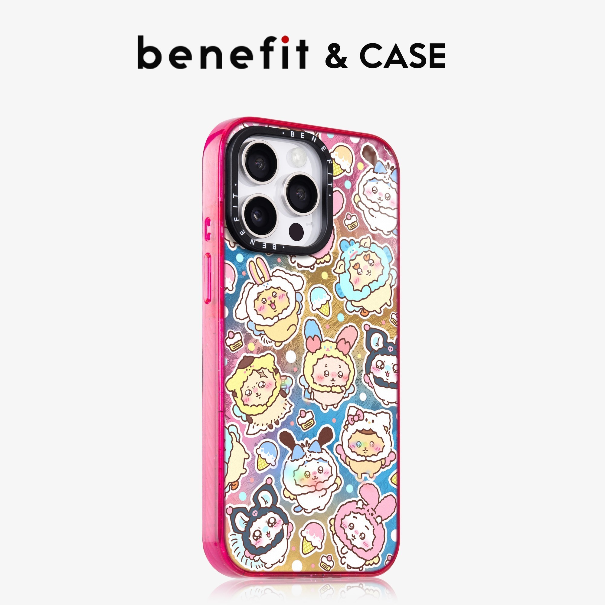 彩色晕染小可爱手机壳