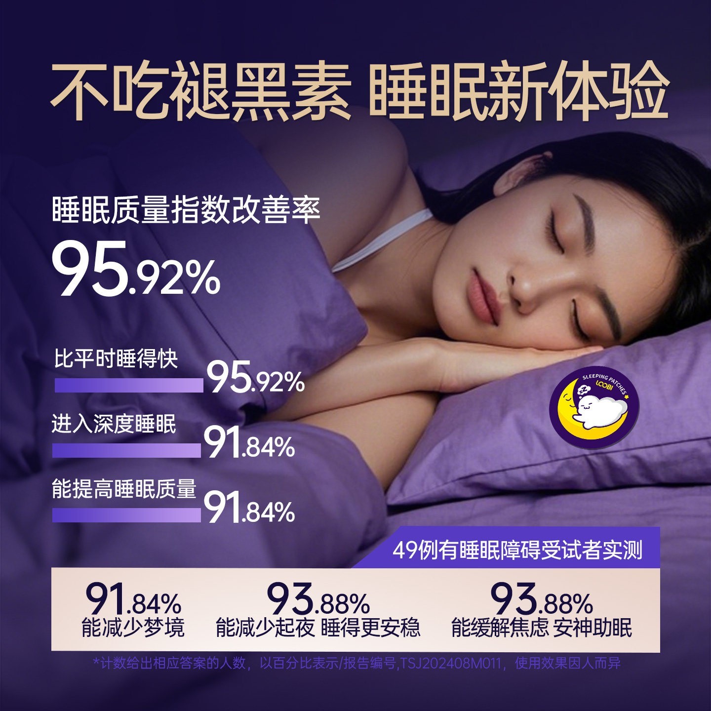 乐比 睡眠贴快速入睡精油安神助眠神器老人儿童可用