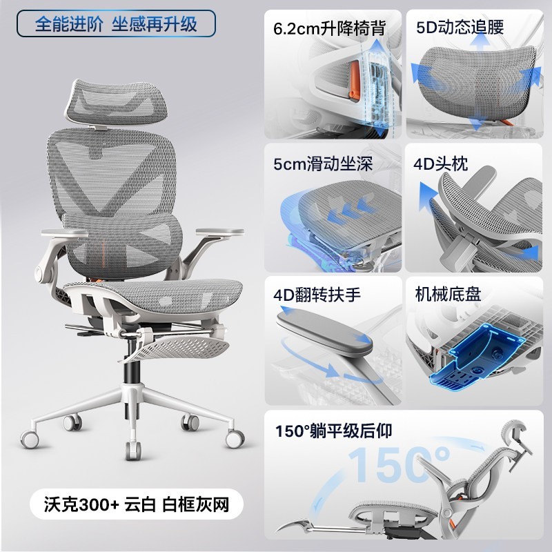 永艺 沃克300Pro+ 人体工学椅