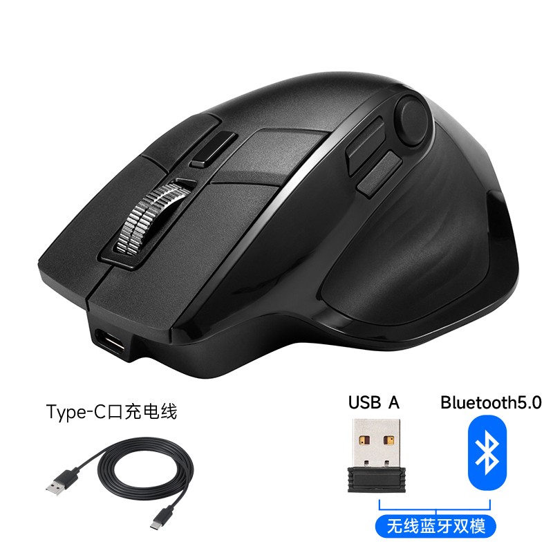 SANWA SUPPLY 山业 日本SANWA无线鼠标蓝牙双模一键返回桌面充电静音自定义显屏商务