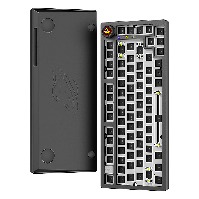 莱奥伯格 Hi75 81键 客制化铝坨坨套件 矅石黑 RGB