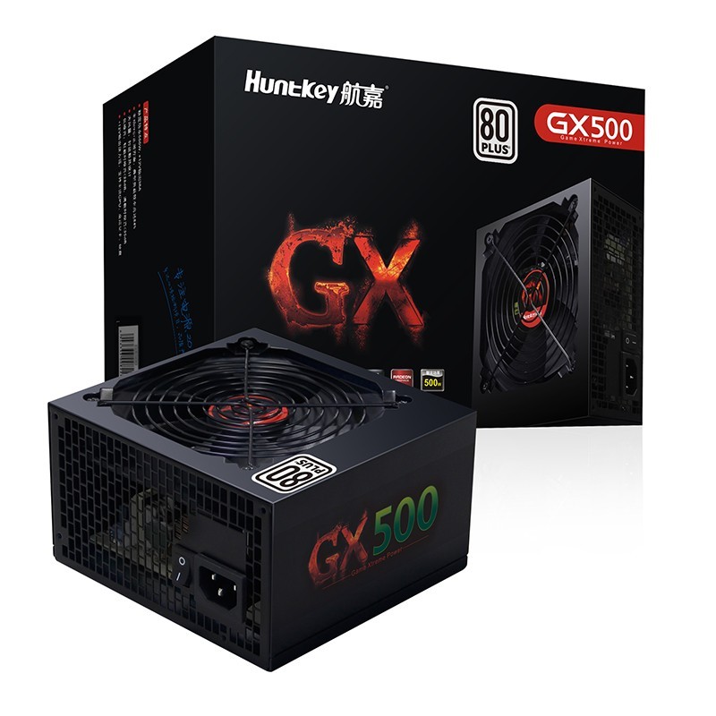 航嘉 GX主流游戏系列 GX500 白牌（80%）非模组ATX电源 500W