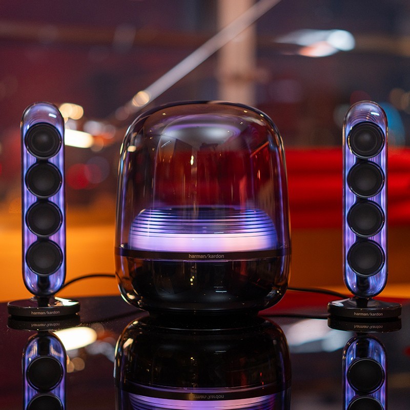 哈曼卡顿 Soundsticks 5 音乐水晶5代玄光版 桌面蓝牙音箱 家用蓝牙音响 水晶5黑色 居家艺术音响  玄光版
