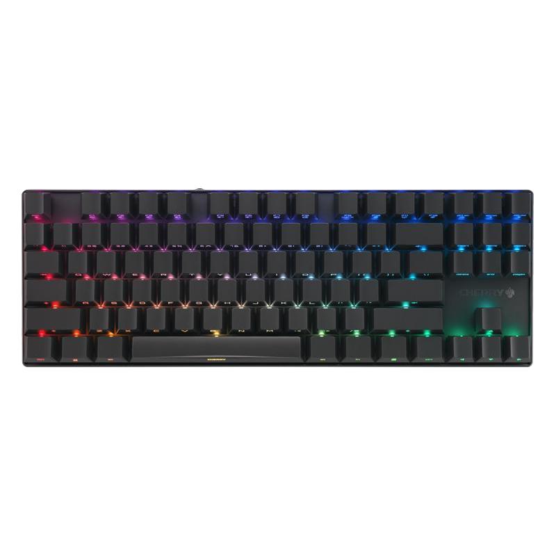 CHERRY MX8.2TKL 87键 三模机械键盘 白色 红轴 RGB