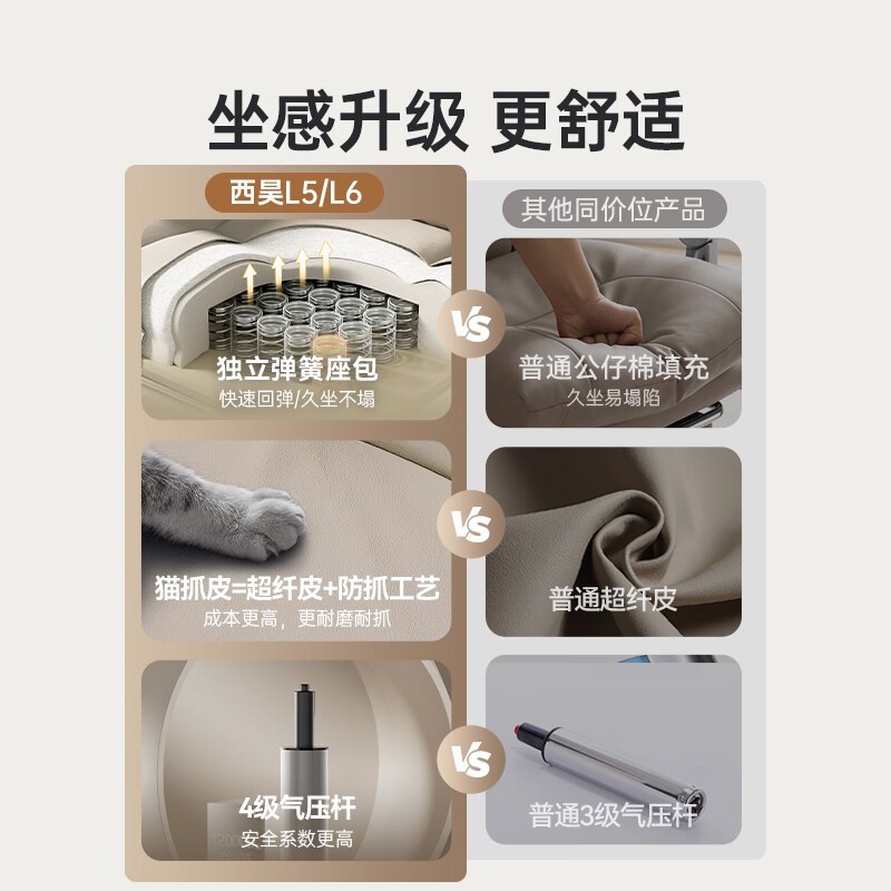 西昊L5D人体工学椅765元限时抢购