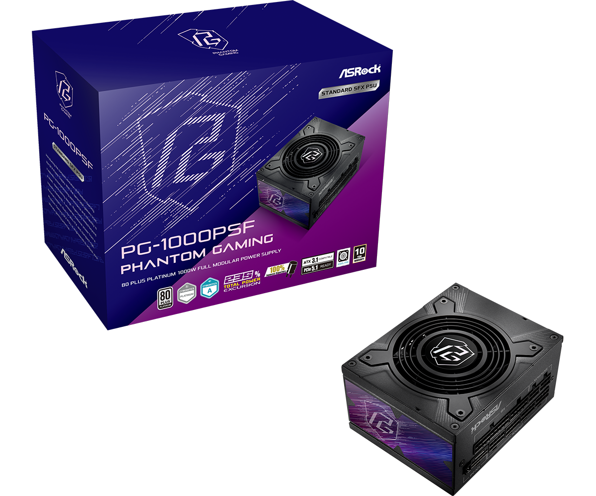 华擎发布幻影电竞PG-PSF电源，支持ATX 3.1高功率小尺寸设计