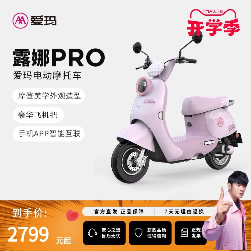 爱玛 露娜时尚款长续航60V铅酸电动车