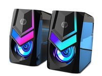 惠普音响迷你小型喇叭家用笔记本台式机USB有线连接鹰眼RGB版