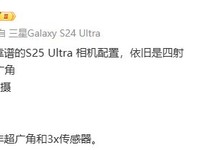 It is reported that the Samsung Galaxy S25 Ultra still has four rear cameras, and the ultra wide angle and 3x telephoto sensors are upgraded