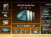 国补价2719元起!搭载天玑9400+芯片iQOO Pad5 Pro正式发布