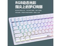 【手慢无】ROYAL KLUDGE RK98 有线机械键盘100键白色茶轴