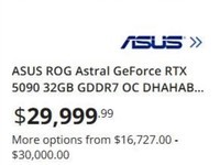 ��˶ROG�ƽ��RTX 5090�ۼ�21��Ԫ��������+Blackwell�ܹ�������