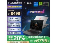 神舟战神T9 Pro游戏本京东优惠价6799元