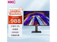 HKC L272U 27英寸4K显示器京东优惠价839元