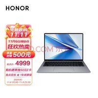 荣耀笔记本电脑MagicBook 14 2022 12代酷睿高性能轻薄本 标压i5-12500H 16G 512G 20h长续航 2.1K护眼屏 灰